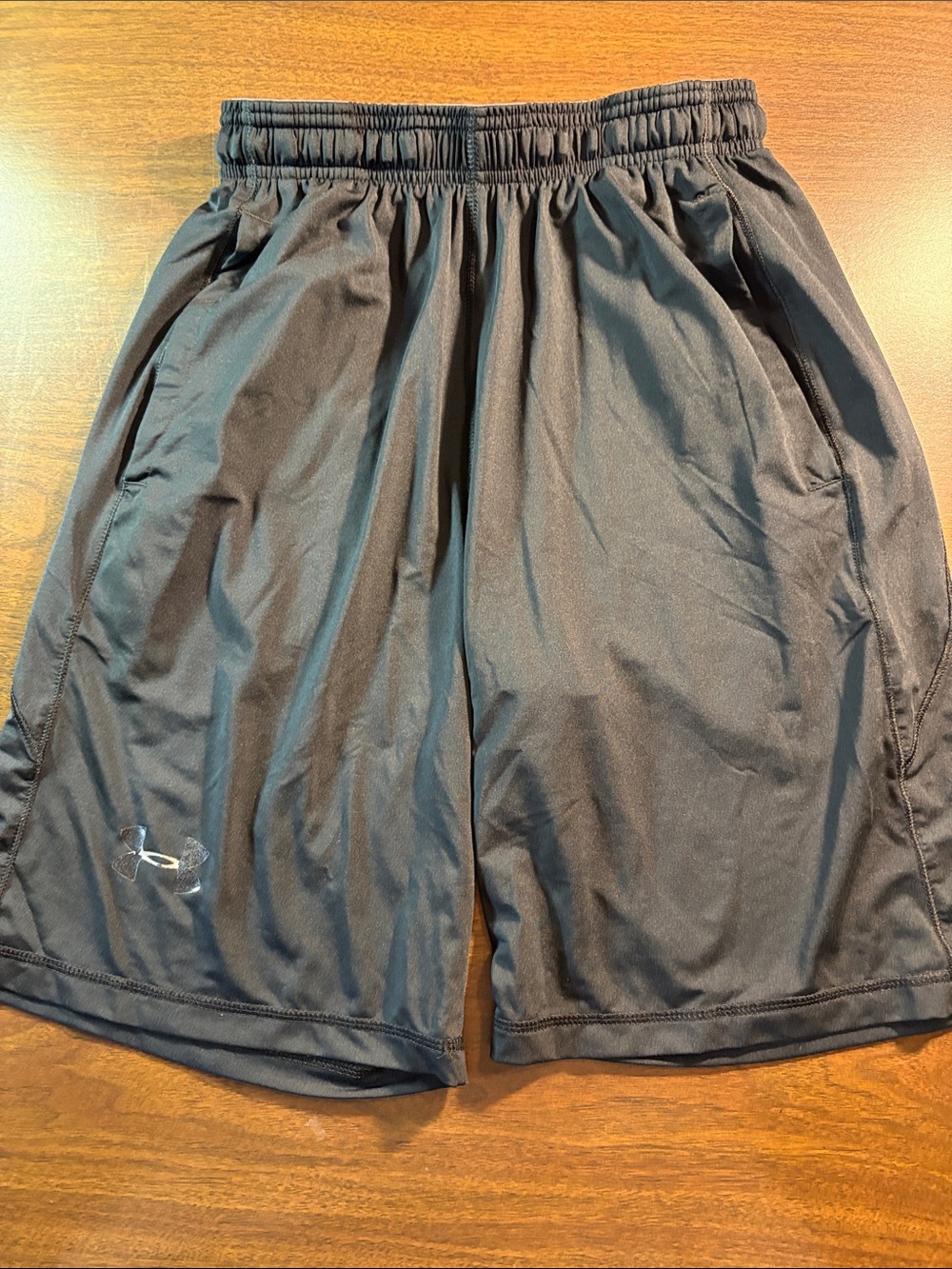 Under Armour Men's Black Athletic Shorts with Logo